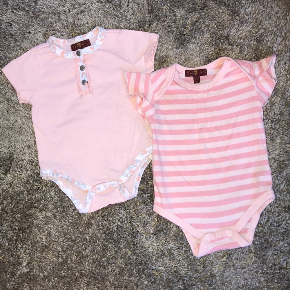 7 FOR ALL MANKIND baby girl onesies